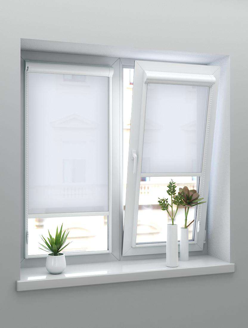 Рулонные шторы UNI-2 с пружиной СКРИН 1% 1608 св. серый, 300 см