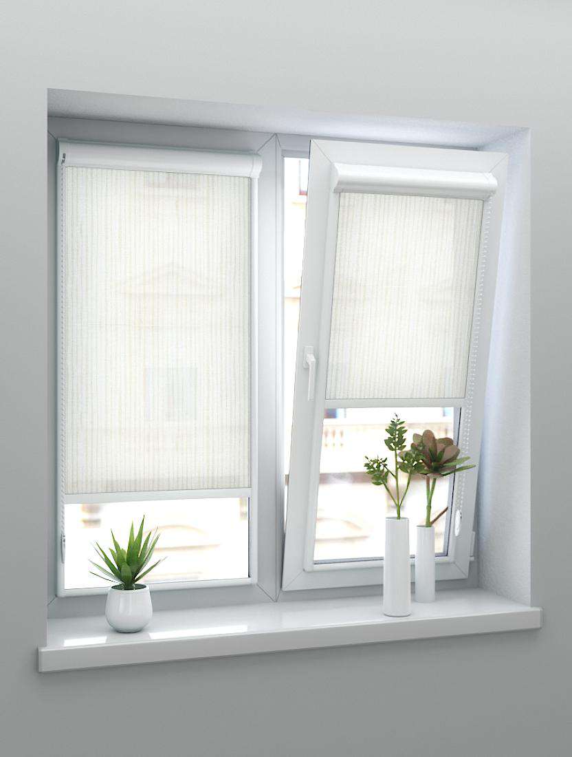 Рулонные шторы UNI-2 с пружиной СОУЛ 2261 св.бежевый, 240 см