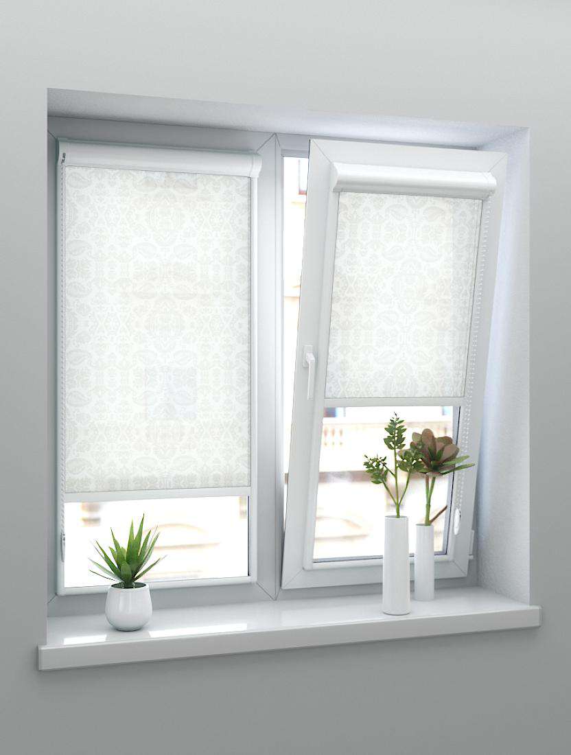 Рулонные шторы UNI-2 с пружиной ТОЛЕДО 0225 белый 200см