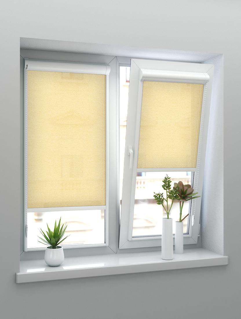 Рулонные шторы UNI-2 с пружиной ЖЕМЧУГ 3465 золотистый 200 см