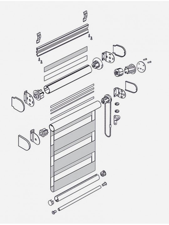 Схема сборки жалюзи день ночь