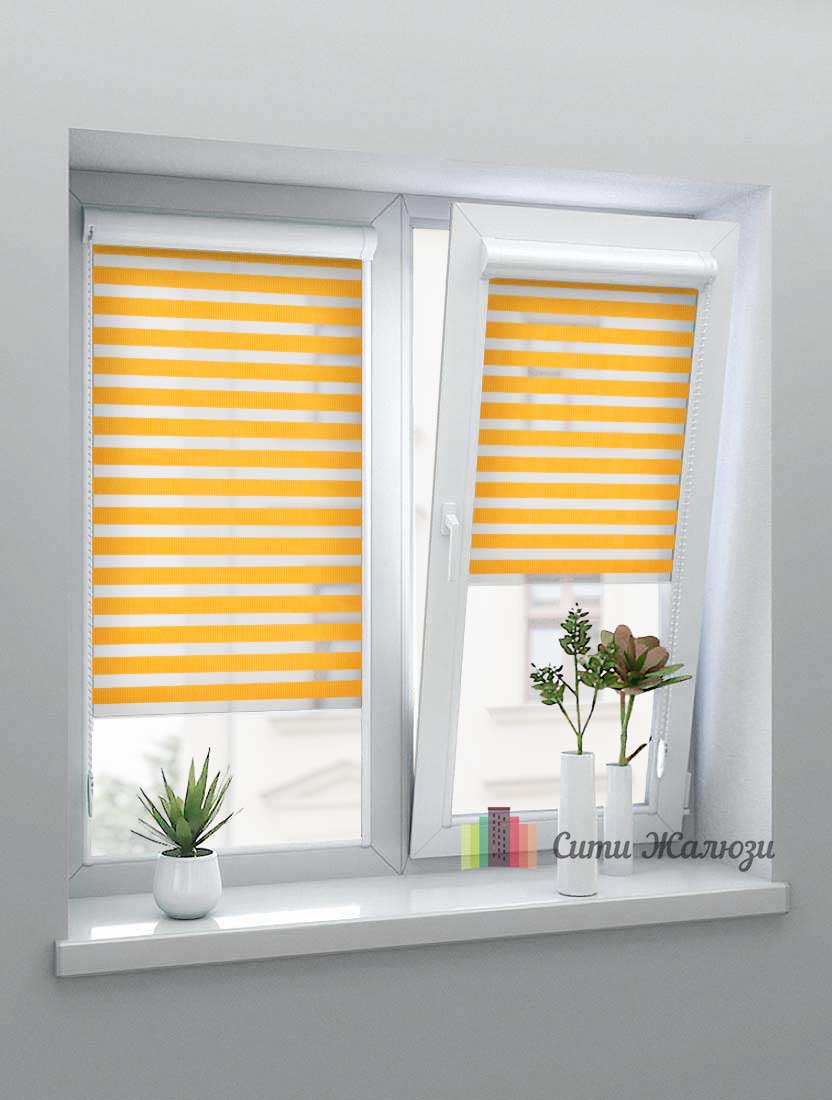 Рулонные шторы Зебра UNI-1 зебра СТАНДАРТ 2840 карамель, 280 см