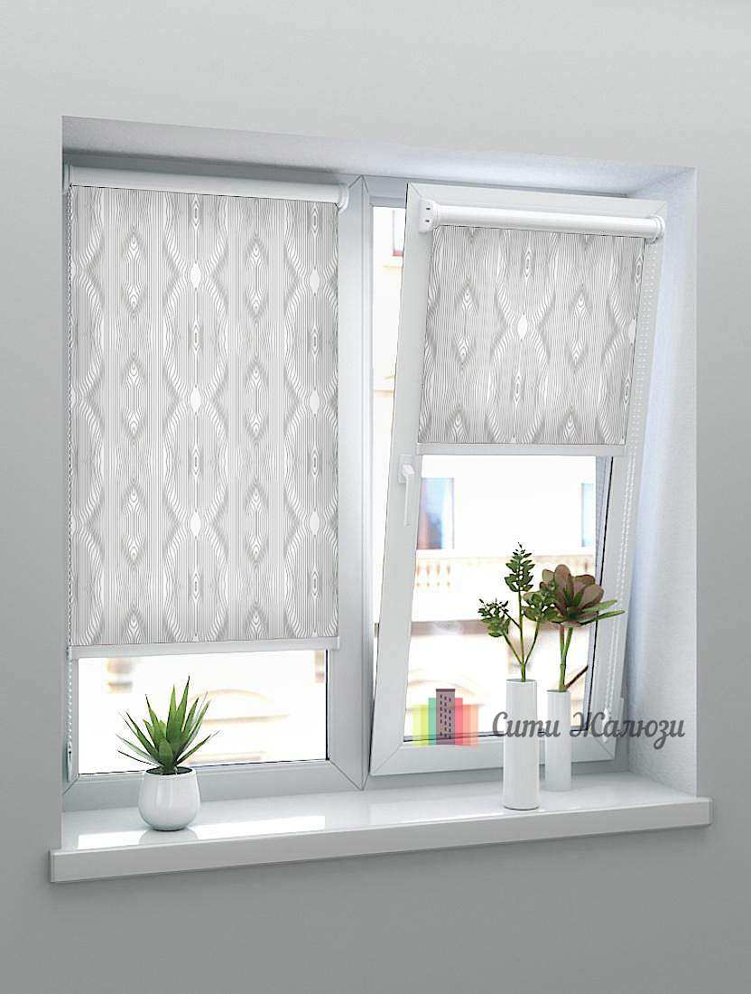 Рулонные шторы MINI ДАЛЛАС 1852 серый, 240 см