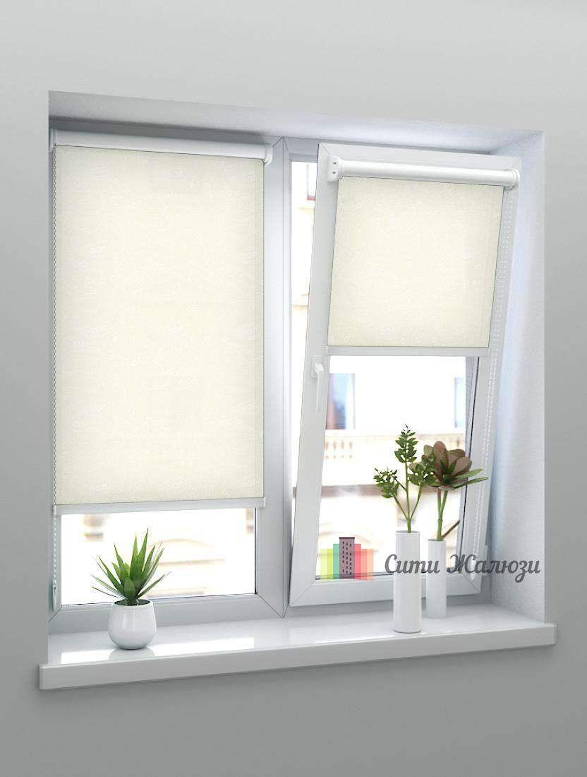 Рулонные шторы MINI КАПУР 0225 белый, 200 см