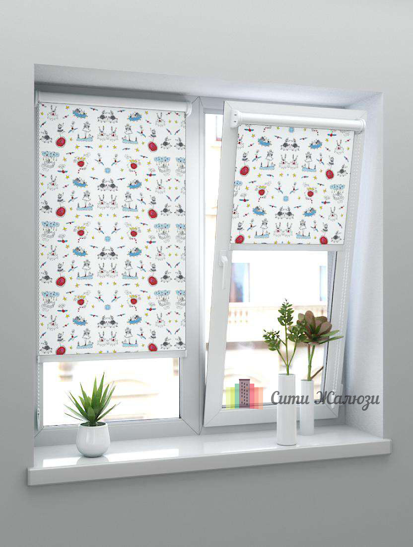 Рулонные шторы MINI АЛИСА BLACK-OUT 0225 белый, 250 см