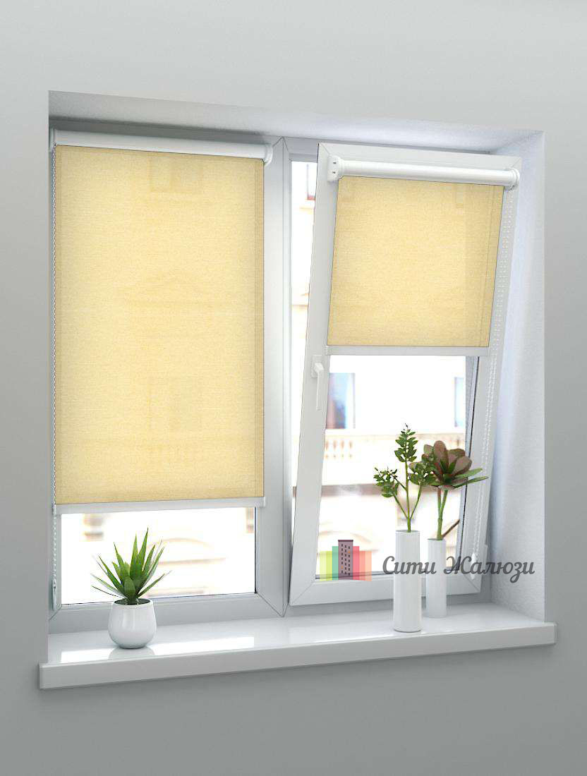 Рулонные шторы MINI ЖЕМЧУГ 3465 золотистый 200 см