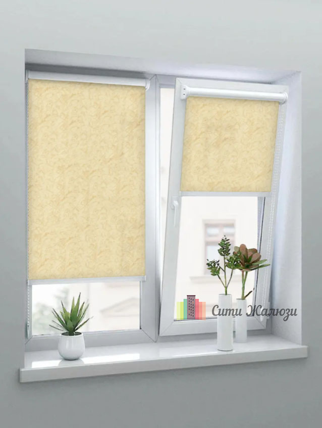 Рулонные шторы MINI ШЕЛК 3465 желтый 200см
